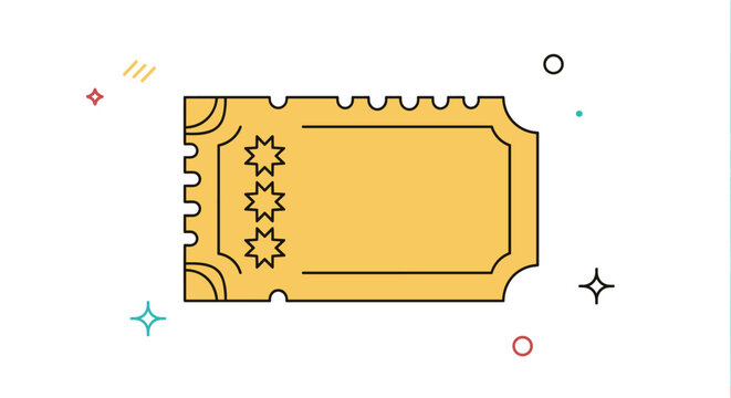 Golden ticket design celebrating special access and exclusive event entry opportunities