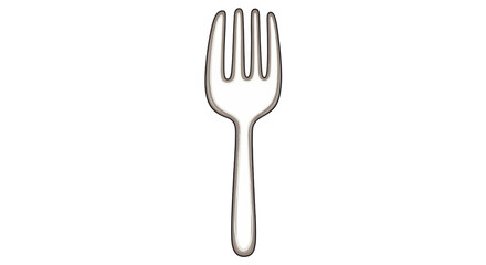 Isolated Silver Metal Fork