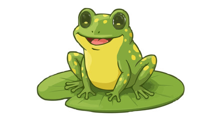 Fototapeta premium green frog on white background