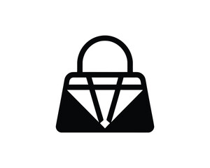 Chic Handbag Icon Fashionable Accessory in Minimalist Vector