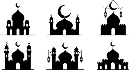 "Islamic Mosque Silhouette Collection"
