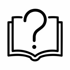 FAQ. Question mark formed from book pages. Knowledge base symbol.