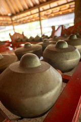 Gamelan. Indonesian Javanese musical instrument, close-up with selective focus. Musicology,...