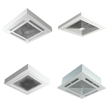 Set of HVAC Ceiling Diffusers
