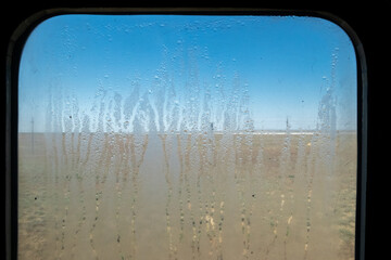 Freight Train in Kazakh Steppe