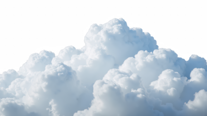 Fluffy white clouds fill sky, creating serene and peaceful atmosphere. soft texture and bright color evoke sense of calm and tranquility