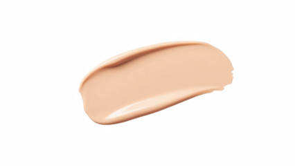 Creamy foundation swatch in light beige tone, showcasing smooth texture and high fidelity. Ideal for makeup applications and beauty products