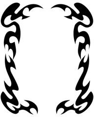 Tribal style frame design for text or banner