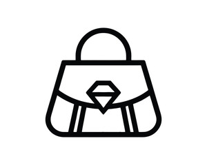 Elegant Handbag Line Art A Chic Accessory Icon
