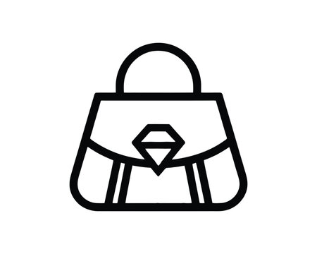 Elegant Handbag Line Art A Chic Accessory Icon