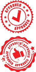 Apporved Round Stamp Seal Typography Vector design