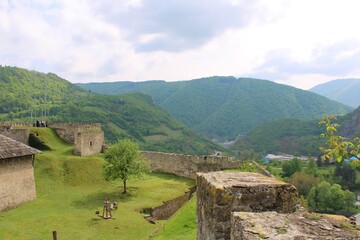 the walls of the old castle