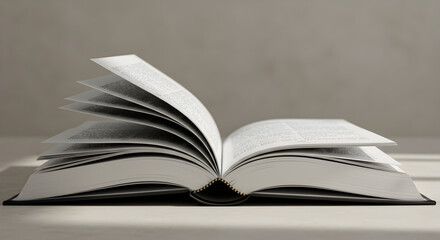 Obraz premium open book on wooden background