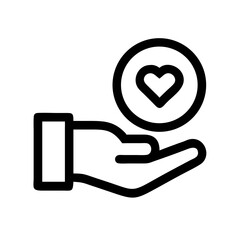 Donate Icon Vector icon PNG with transparent Background