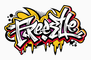 Freestyle Graffiti Doodle Pattern With Sketchy