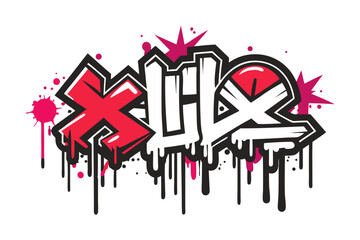 Messy Graffiti Wall Pattern Smudged Paint Design  