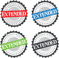 Colourful Extended Stamp Seal Typography Vector design