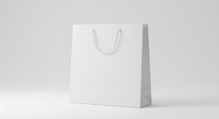Clean white shopping bag mockup ready for your brand customization and retail promotion