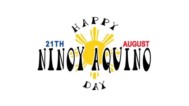 Ninoy Aquino Day on August 21st with a joyful theme. Perfect for social media posts, greeting cards, or presentations.