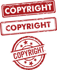 Copyright Seal and Level Typography Vector design
