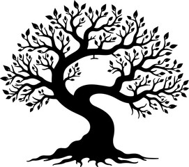 Obraz premium Whimsical Tree of Life Silhouette