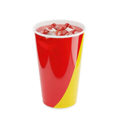 3D Render of a Refreshing Drink on transparent background