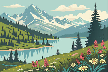 lake in the mountains