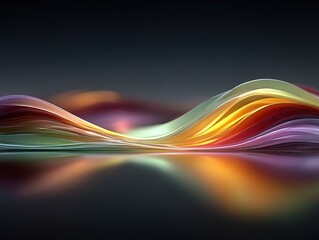 Futuristic abstract neon ribbon waves glowing on dark background, seamless  motion pattern for cyberpunk themes, digital art, UI interfaces, music posters, game visuals, or sci-fi branding. Cybernetic