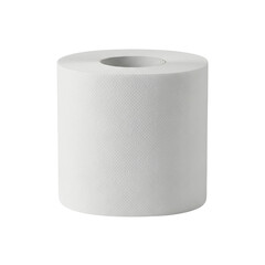 Roll of white toilet paper on transparent background