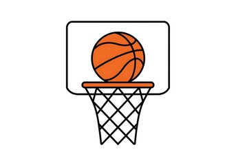 basketball hoop with ball