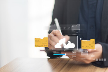 AI archive management enables cloud backup, document transfer, file access, enterprise resource planning, and company database integration for secure business operations