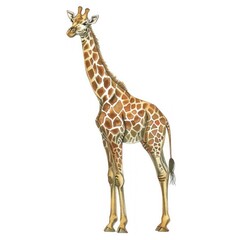 Obraz premium An isolated Giraffe giraffe illustration wildlife.