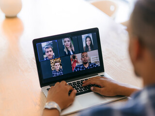 Video Conference on Laptop Screen