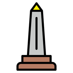 National Monument  Icon Element For Design