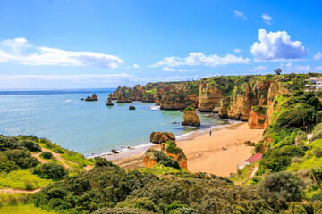 Pinhao Beach (Praia do Pinhão) in Lagos, Algarve, Portugal