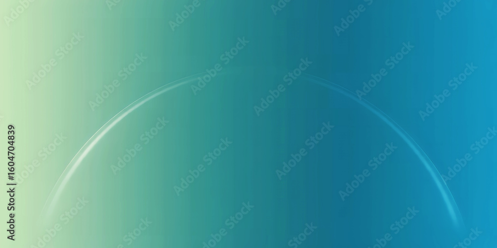 Poster abstract gradient background with soft curves transitioning from green to blue tones design