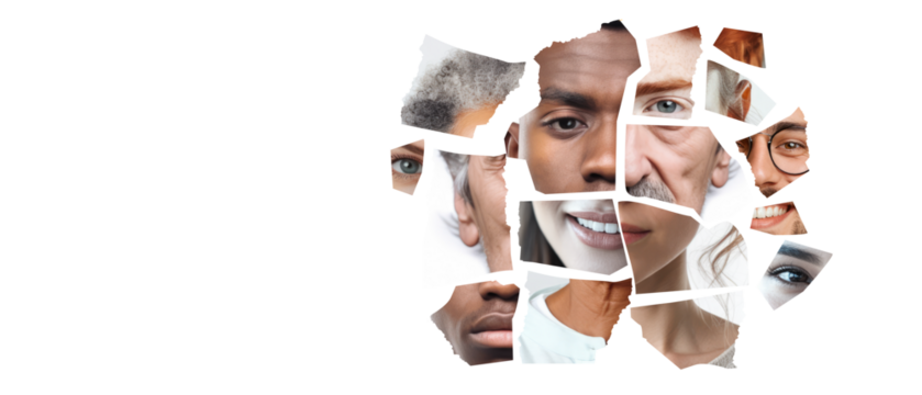 diverse people portrait, different age gender various nationality race culture ethnicity group. background banner poster template with copy space. concept of diversity equality solidarity inclusion 