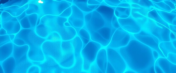 Abstract blue water geometric background with circular dot pattern for technology, medicine, or business presentations,  elegant,  shapes