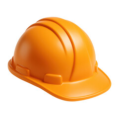 Fototapeta premium Isolated orange hard hat safety gear protection transparent background