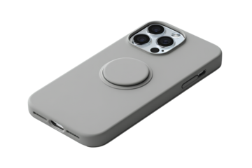 - Matte Silicone Phone Grip with Adhesive Backing Top-Down View Isolated on Transparent Background PNG