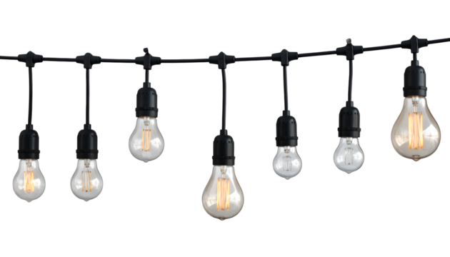 light bulb on black background