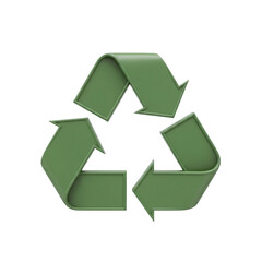 Obraz premium Green universal recycling symbol for the environment