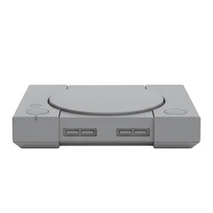 Fototapeta premium Retro 90s gray video game console