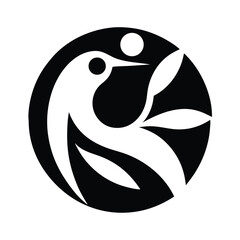 bird logo with white background.
