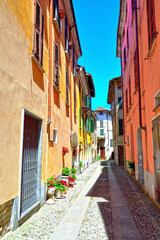 houses in the historic center of Garbagna, in the province of Alessandria italy