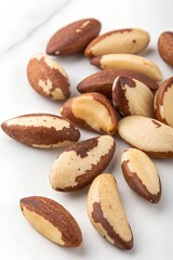 Fototapeta premium Brazil nuts on white background