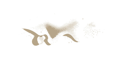 Christmas card with a reindeer vector illustration of flying bird silhouette design