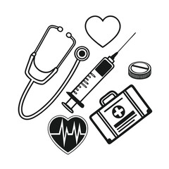 vector set of medical icons