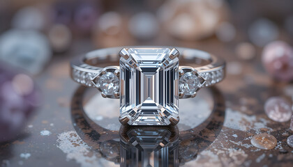 Emerald Cut Diamond Ring