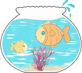 two fish in an aquarium